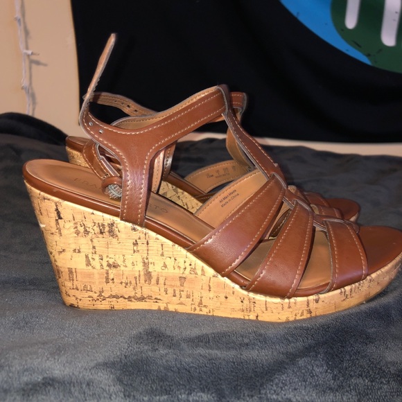 Franco Sarto Brown Wedges - Picture 3 of 6